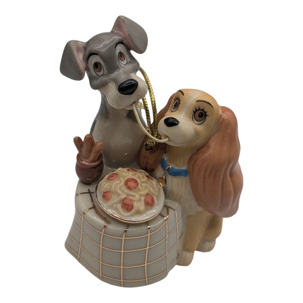 Lenox Disney Lady and the Tramp Ornament --Without its original box.